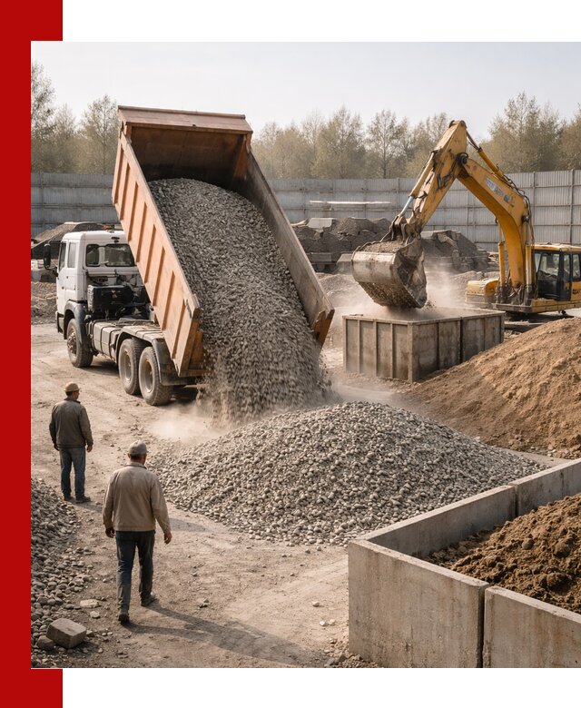 Доставка нерудных материалов с погрузкой и разгрузкой в Сарапуле