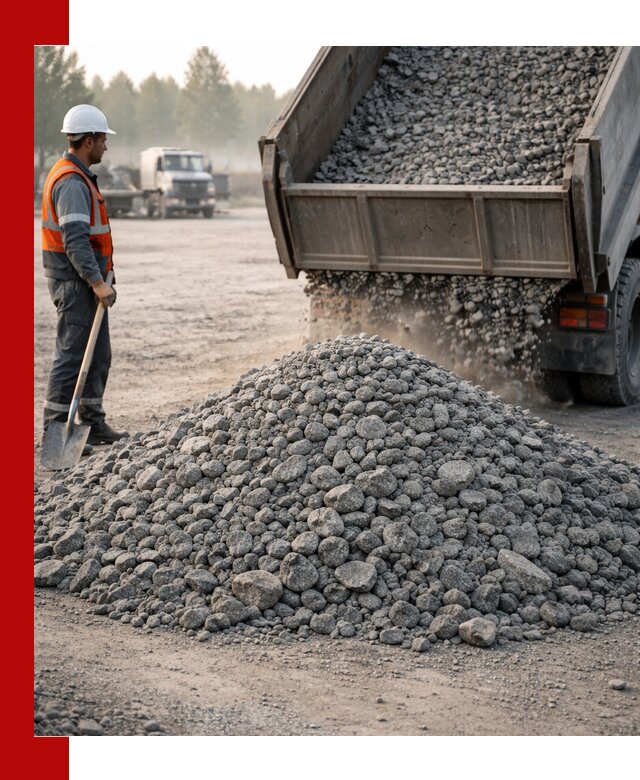 Гранитный щебень фракции 100–201 для строительства в Сарапуле