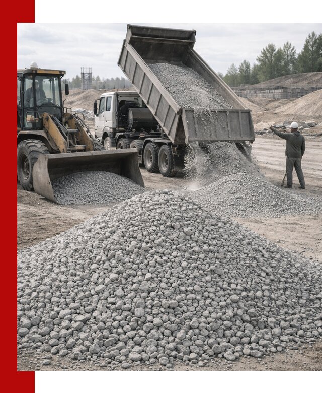 Доставка известнякового щебня фр. 5–20 в Сарапуле