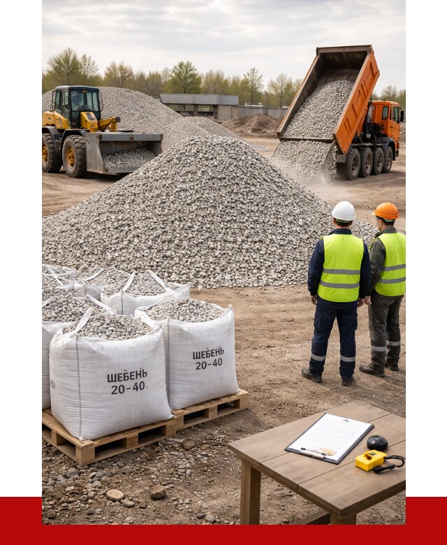 Известняковый щебень 20-40 в Сарапуле от 2168 р. ПРОНЕРУДСрл