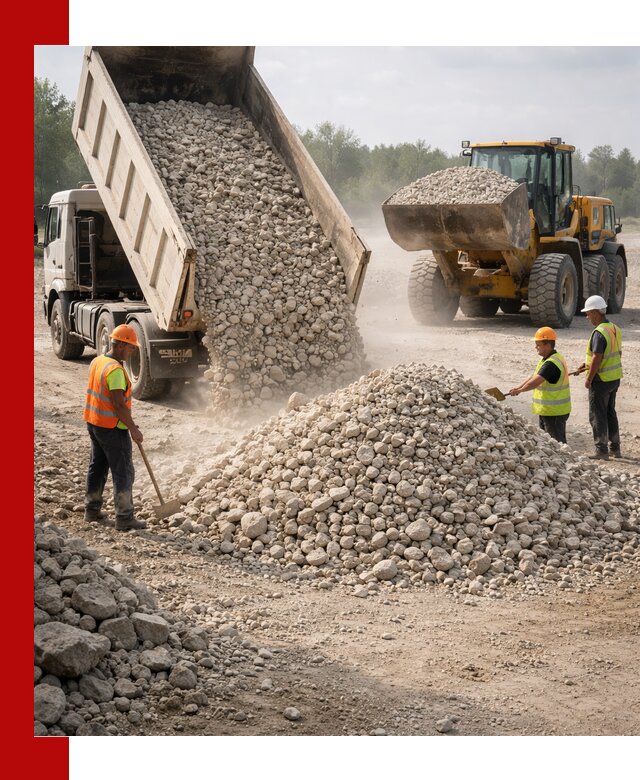 Доставка известнякового щебня фр. 40-70 в Сарапуле