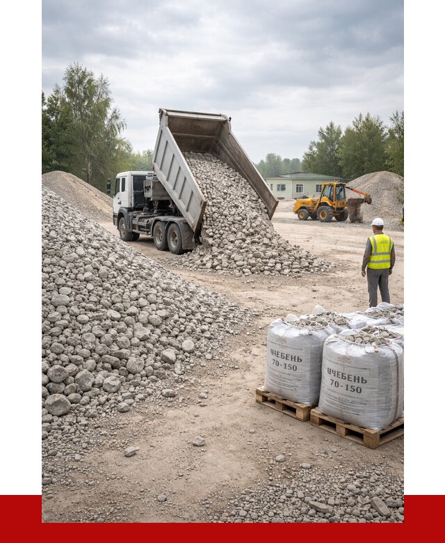 Известняковый щебень фракция 70-150 в Сарапуле от 1291 р. | ПРОНЕРУДСрл