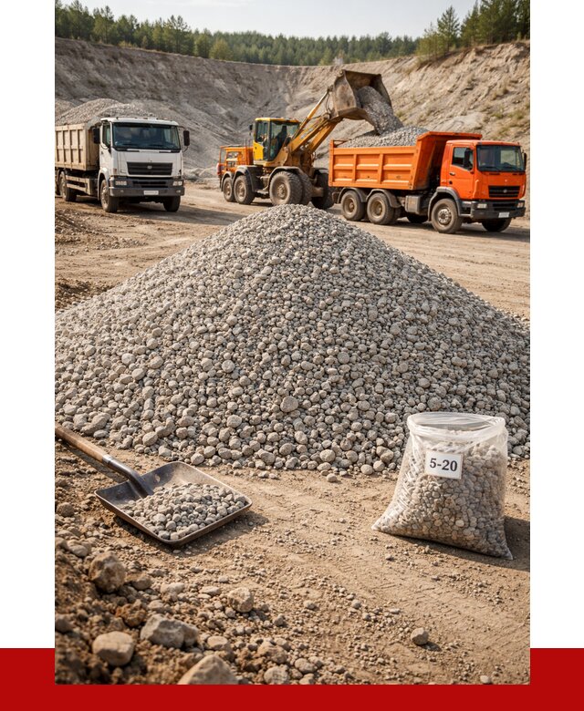 Доломитовый щебень фр. 5-20 в Сарапуле от 4336 р. | ПРОНЕРУДСрл