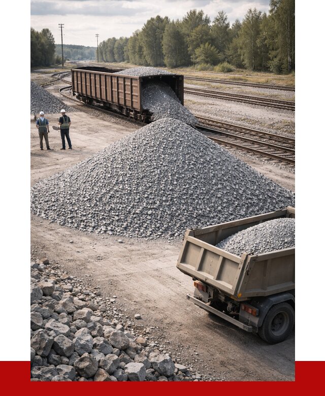 Железнодорожный щебень 20-60 в Сарапуле от 1755 р. | ПРОНЕРУДСрл