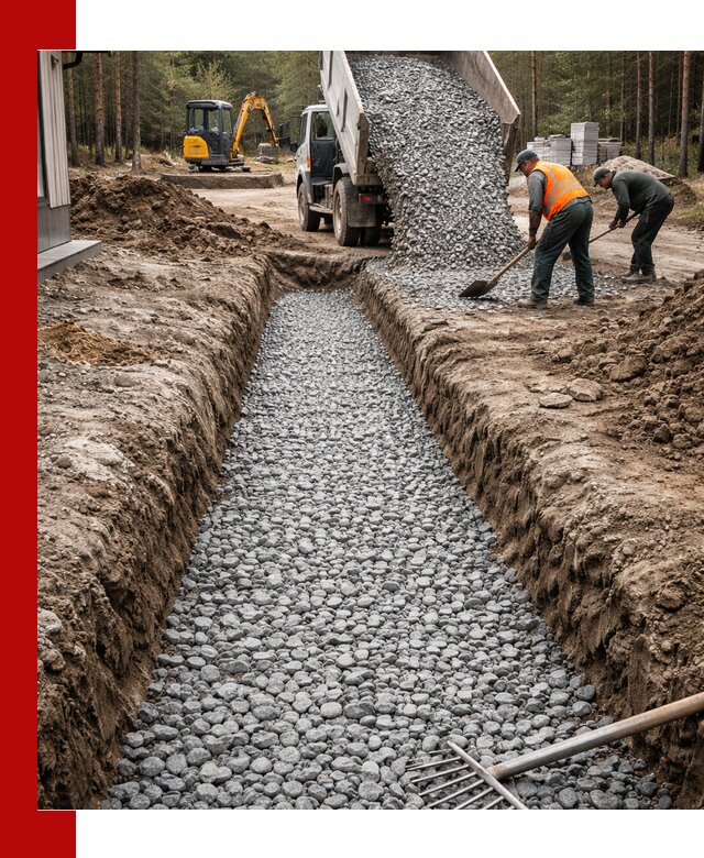 Щебень для дренажа с доставкой в Сарапуле высокого качества