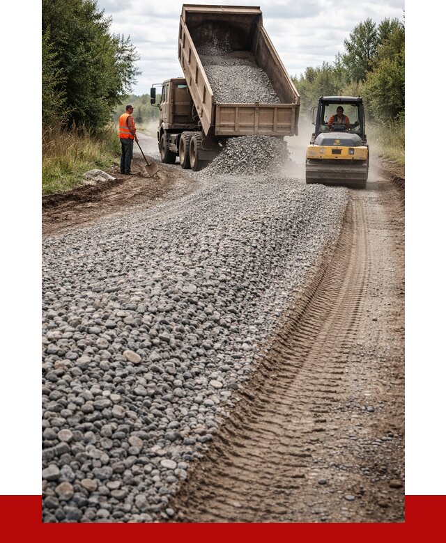 Щебень для отсыпки дороги в Сарапуле от 2787 р. ПРОНЕРУДСрл