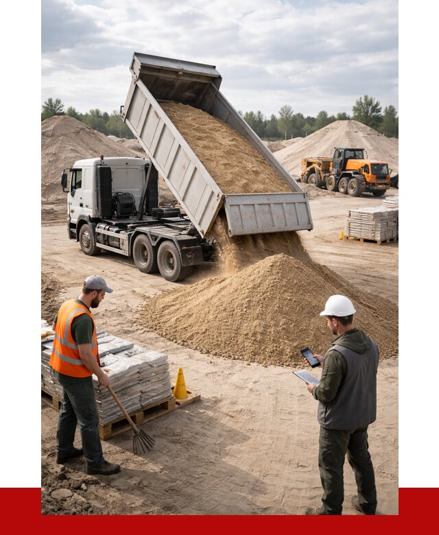 Карьерный песок с доставкой в Сарапуле от 3717 р. ПРОНЕРУДСрл