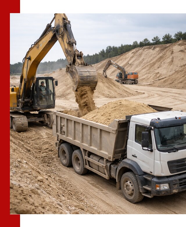 Доставка карьерного песка с самосвалами и разгрузкой в Сарапуле