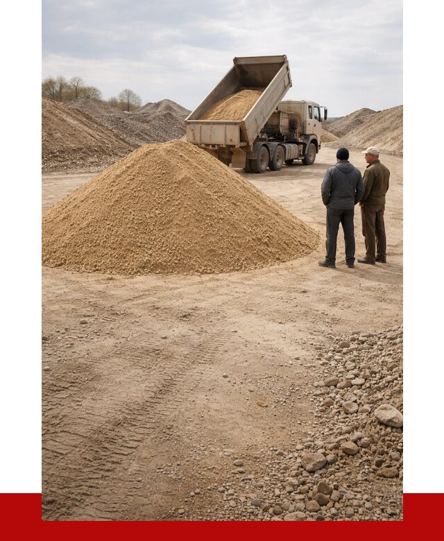 Карьерный песок крупнозернистый в Сарапуле от 8775 р | ПРОНЕРУДСрл