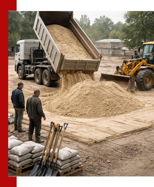 Доставка мытого песка в Сарапуле с самосвалами по выгодной цене