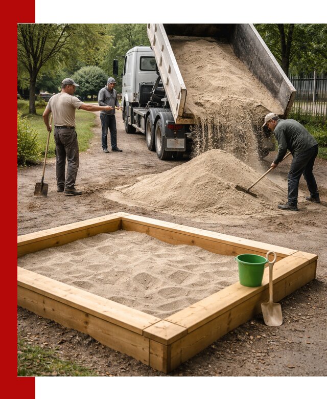 Песок для песочницы с доставкой в Сарапуле недорого и чистый