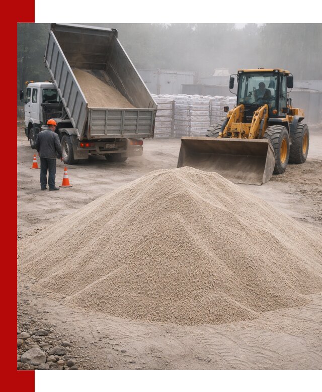 Кварцевый песок фракция 0–8 для стройработ в Сарапуле