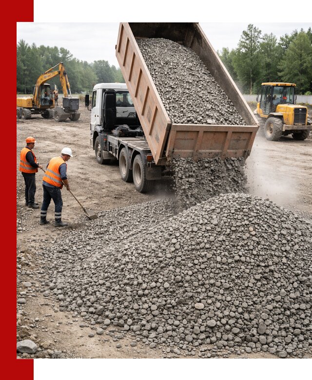 Доставка гравия фракции 40-70 в Сарапуле оптом и в розницу