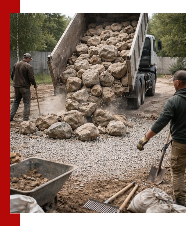 Доставка и укладка булыжника в Сарапуле