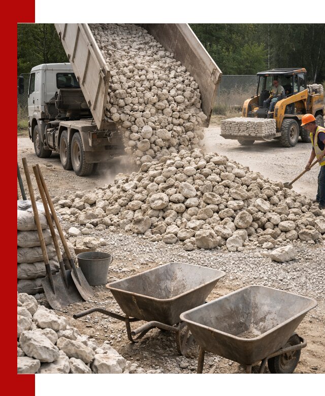 Доставка и продажа бутового известнякового камня в Сарапуле