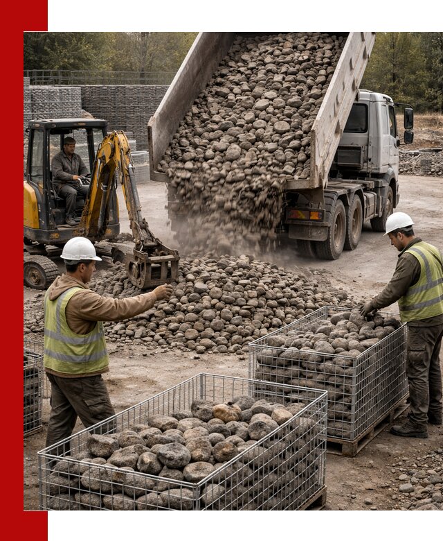 Камень для габионов фракция 100–201 в Сарапуле