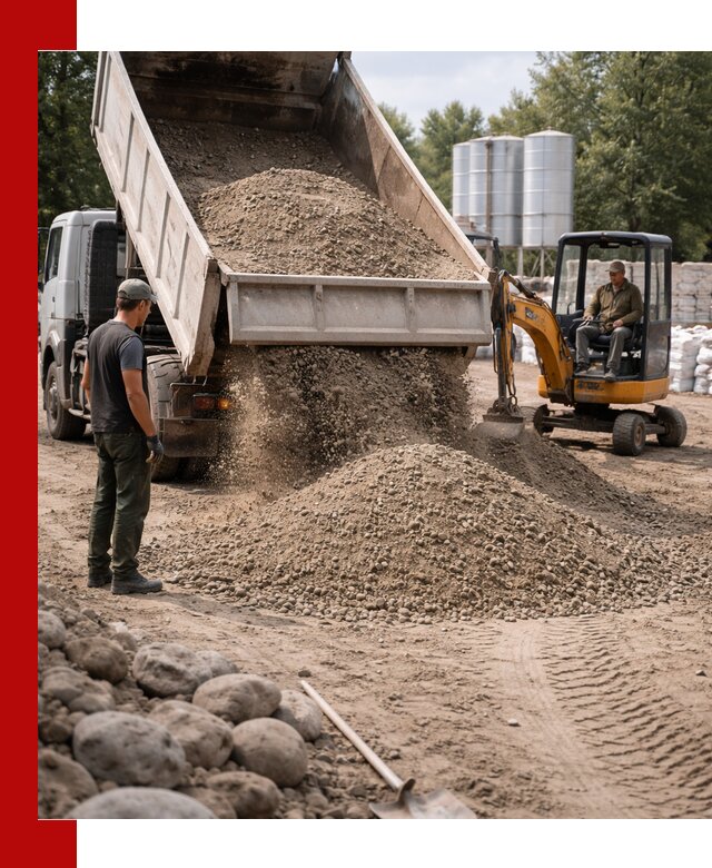 Доставка ПГС С3 в Сарапуле самосвалами и миксерами