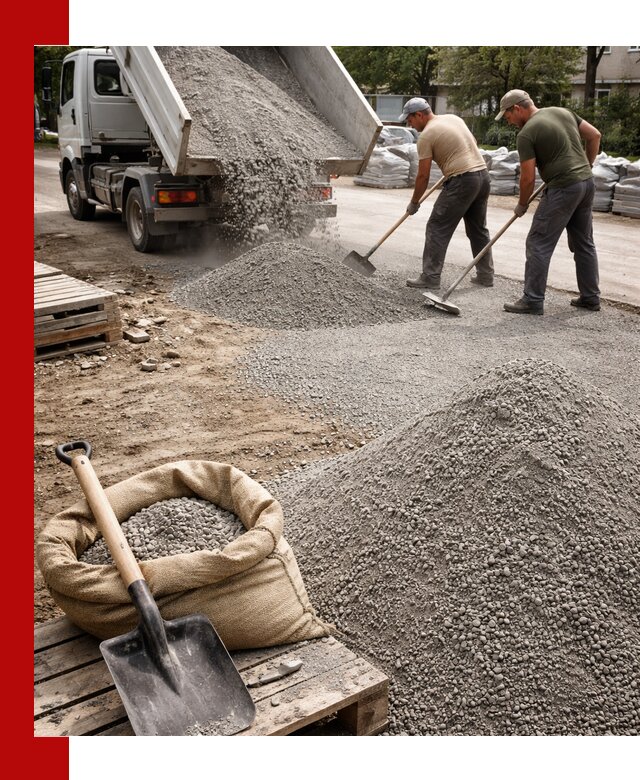 Отсев для тротуарной плитки в Сарапуле — доставка и укладка