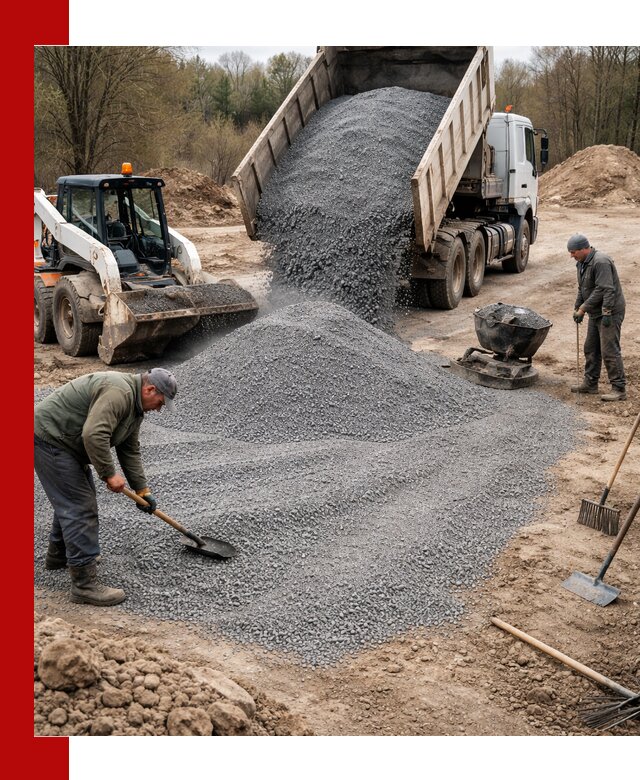 Отсев для подсыпки в Сарапуле — доставка и подсыпка на участок