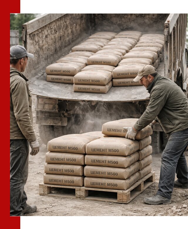 Цемент М500 с доставкой самосвалом в Сарапуле