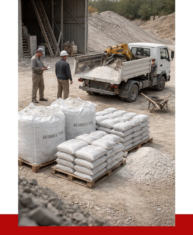 Известь строительная в Сарапуле с доставкой от 4336 р. | ПРОНЕРУДСрл