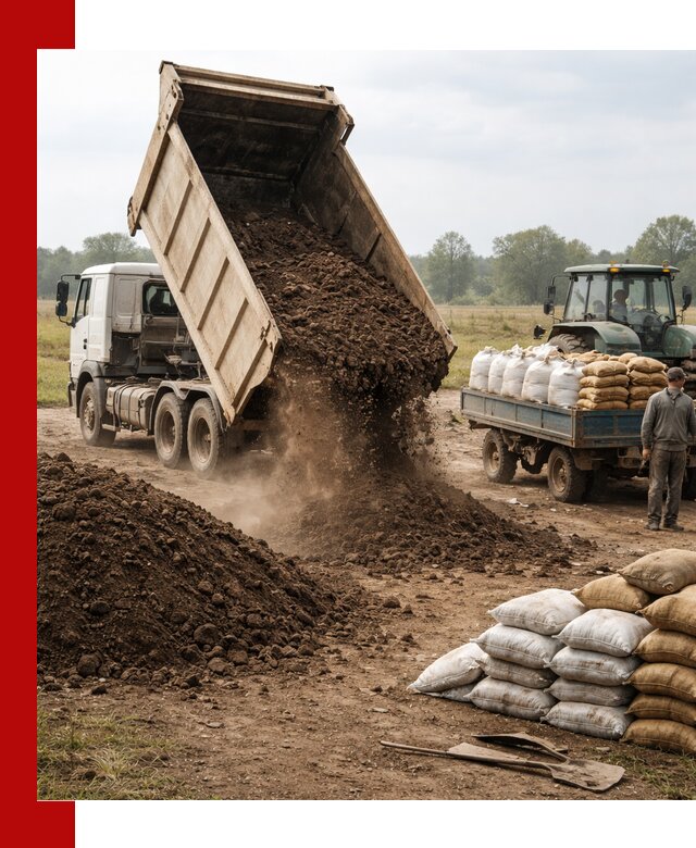 Доставка грунта и удобрений оптом в Сарапуле для сельхоз и строительства
