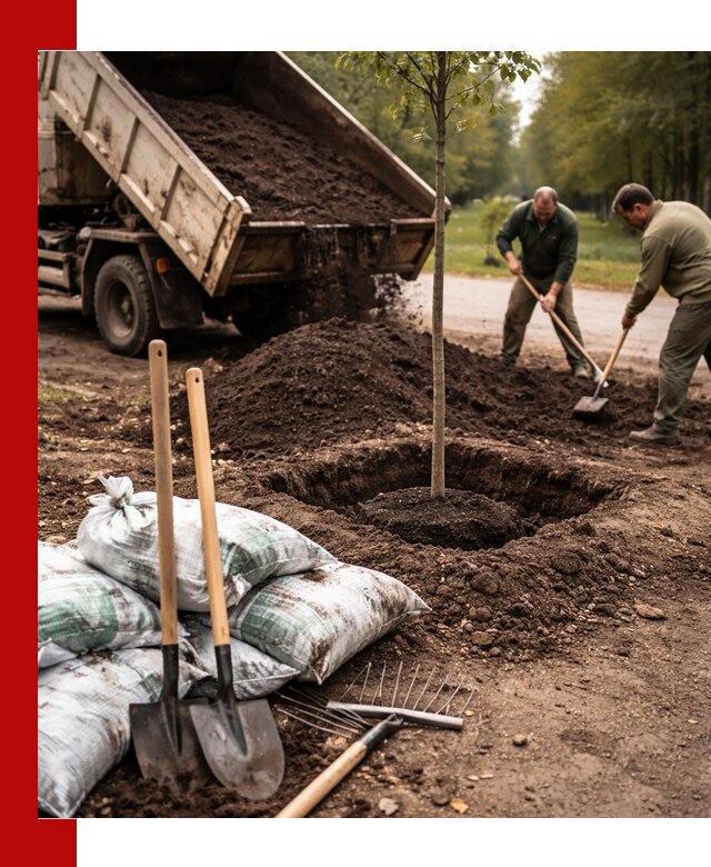 Грунт для посадки деревьев в Сарапуле — доставка и подготовка почвы