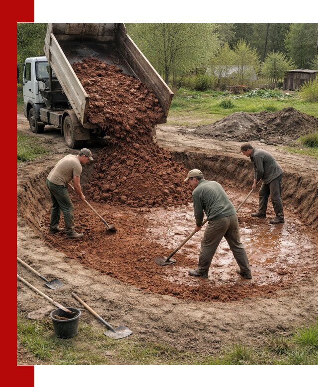 Купить качественную глину для пруда в Сарапуле