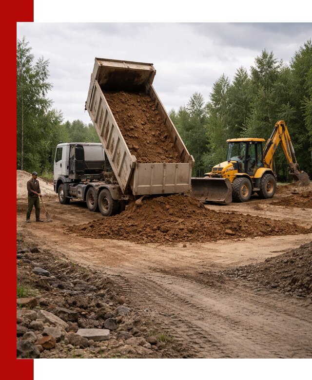 Доставка суглинка самосвалами в Сарапуле подсыпка и планировка