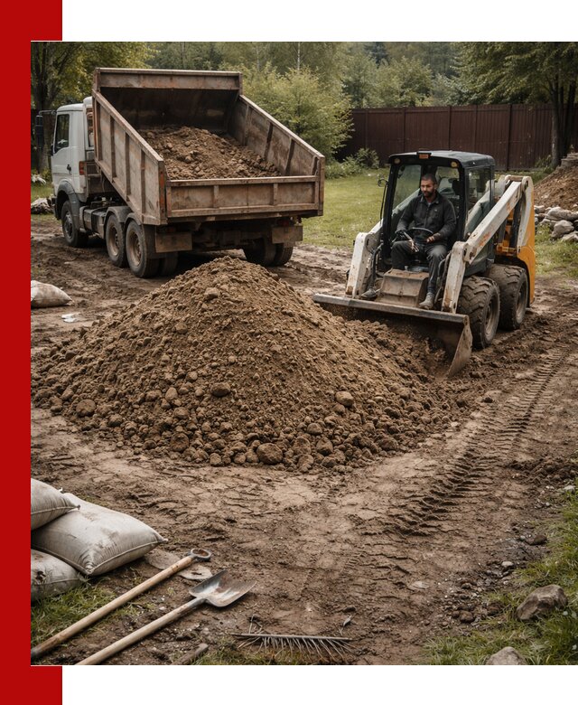 Суглинок для планировки участков в Сарапуле с доставкой и выгрузкой