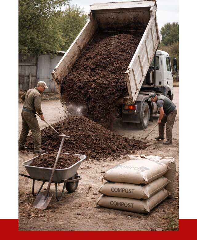 Купить компост в Сарапуле от 4336 р. за куб с доставкой | ПРОНЕРУДСрл