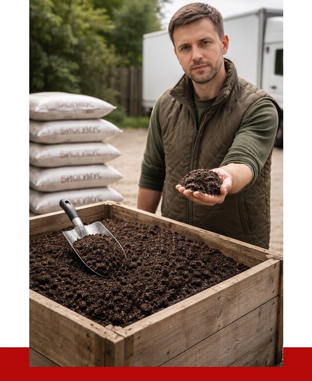 Купить биогумус в Сарапуле с доставкой от 8775 р. за куб | ПРОНЕРУДСрл