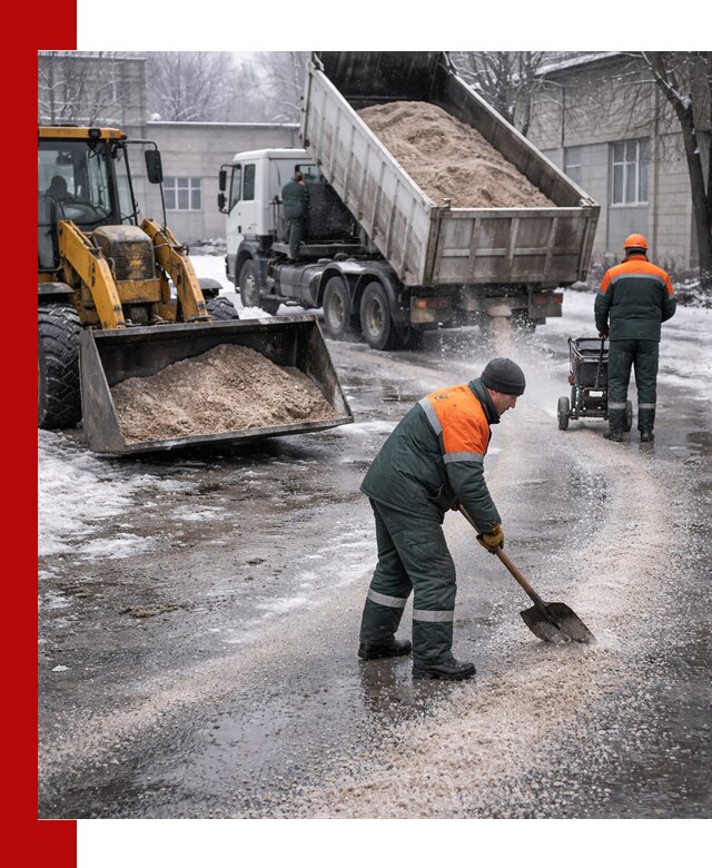 Реагент против гололеда с доставкой и нанесением в Сарапуле