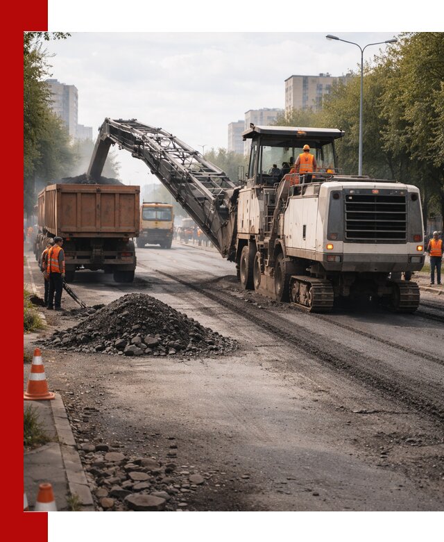 Фрезерованный асфальт в Сарапуле — удаление и вывоз старого покрытия