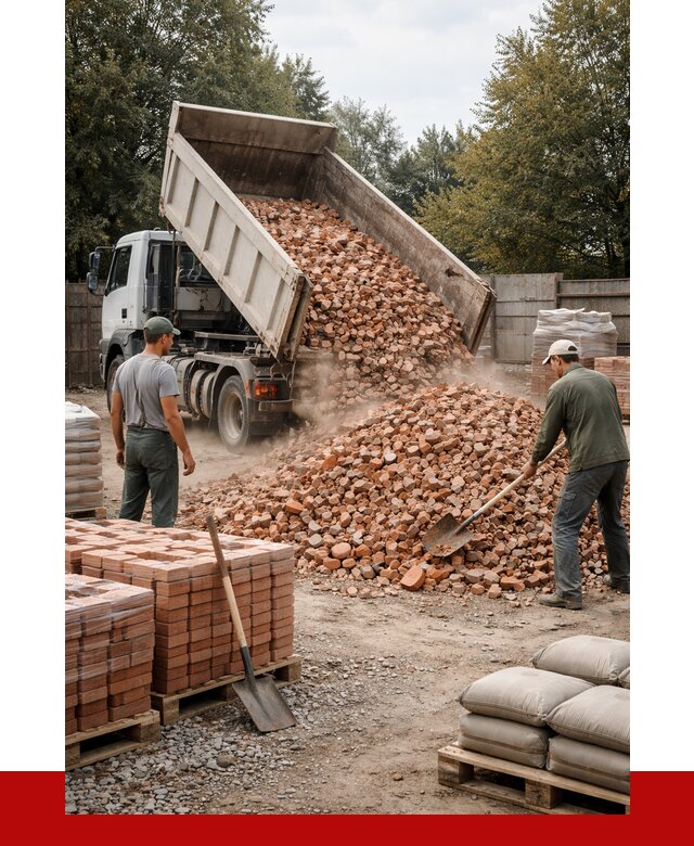 Бой кирпича в Сарапуле с доставкой от 4336 руб/куб | ПРОНЕРУДСрл