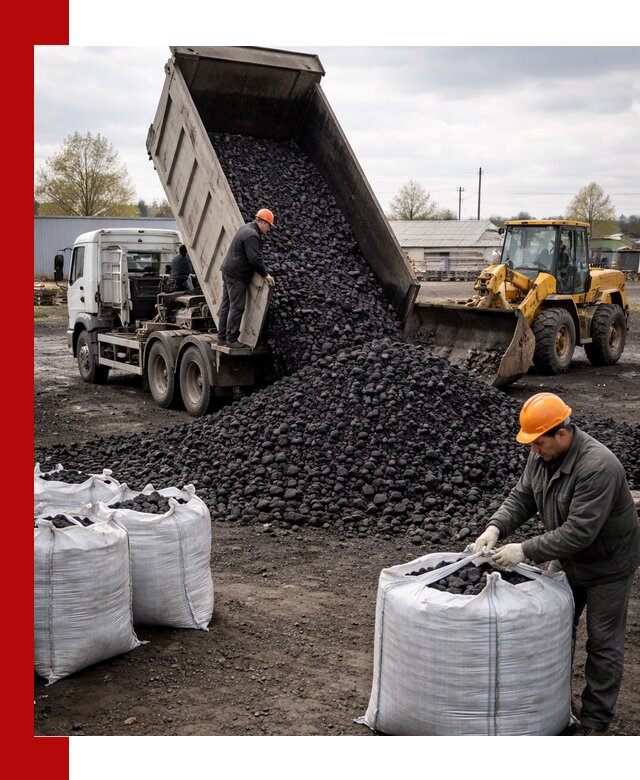 Доставка каменного угля в Сарапуле оптом и в розницу