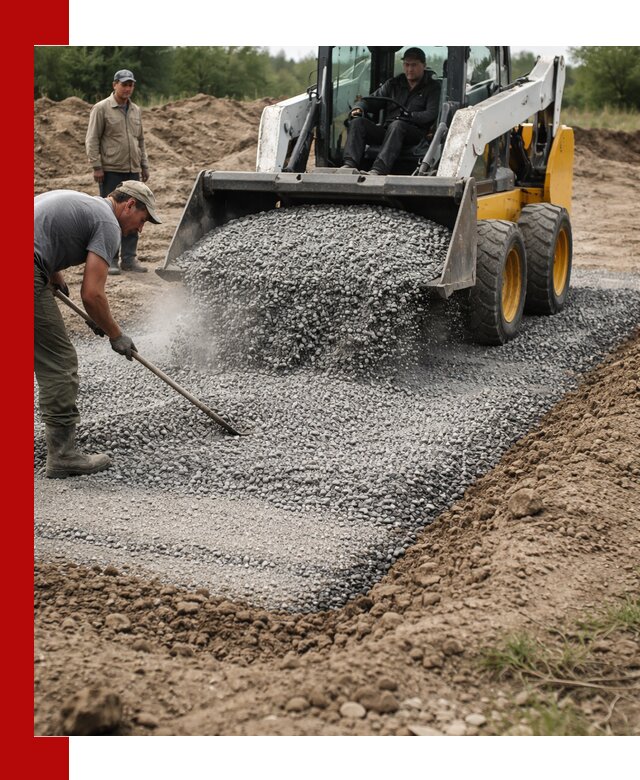 Устройство щебеночной подушки в Сарапуле для дорог и фундаментов